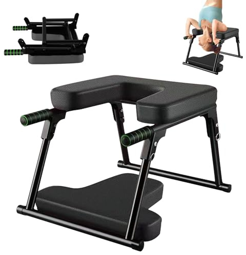 Hocomay Yoga Headstand Stool, Foldable Yoga Chair Inversion Bench Table | with Metal Frame & PU Pads, Headstand Trainer Bench Balance Training, 200KG Load Capacity