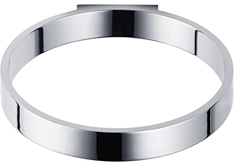 KEUCO Handtuchring aus Metall, Hochglanz-verchromt, 21cm breit, rund, für Badezimmer und Gäste-Toilette, Wandmontage, Handtuchstange, Edition 300