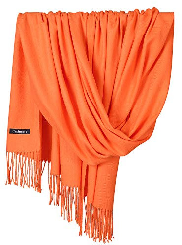 YAOMEI Unisex Damen Herren Schal Schlauchschal, 2018Winter Feinstrick Halstücher Stolen Umschlagtücher Schal Warmes Halstuch (78.74 * 27.56 Zoll (200cm * 70cm), Orange)