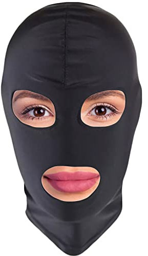 Cagoule Bdsm avec 3 trous pour les yeux et la bouche S/M spandex noir Jouet Sexualité Couple Jeux Sexuelle Adulte Accessoires Sexualité Couple cagoule sexy érotique jouet sexuel cagoule sm FOPS B23-1