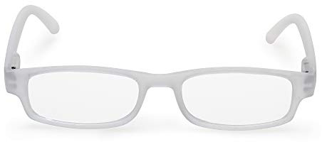 Contacta, One Color, Occhiali da Lettura per Uomo e Donna, Occhiali Leggeri, Funzionali e Colorati, Montatura con Aste Flex, Colore Crystal, Diottrie +2,00, Confezione con Astuccio Portaocchiali, 21g