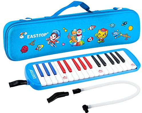 East Top Melodica Mit 32 Tasten - Professionelles Mund-Keyboard-Orgel-Instrument für Erwachsene, Schüler und Kinder - Geschenkidee