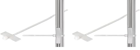 Goobay 17095 Fascetta fermacavo con campo per dicitura - dimensioni campo 25 x 8 mm (Confezione da 2)