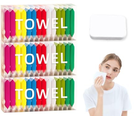 Kellegour Einweg Komprimiertes Handtuch,42 pcs Mini Komprimiertes Handtuch,Tragbares Komprimierte Handtücher,Komprimierte Handtücher Tabletten Eckige,für Reisen,Camping,Zuhause,Salon,Hotels,Sport