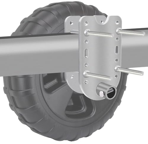 EPICHORIZON Boat Lift Installation Wheel Kit Rust-Proof Boat Lift Wheel Bracket Aluminum Mounting Plates & Hot Dipped Galvanized Steel Axles Comes in Set of Two Boat Lift Parts Fits Most Lifts