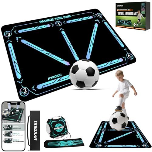 Alfombra Entrenamiento Futbol Con Video de Entrenamiento Didáctico Alfombra Futbol Entrenamiento Profesional – Tapete De Entrenamiento De Pasos, Manta De Campo De Esquinay Tapete De Fútbol