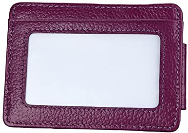 JPXXFM Bolso de Tarjeta de Cuero Genuino Money Clip Anti-Billetera de Deslizamiento de Robo Anti escaneo del Clip de dólar Estadounidense (Color: Negro-, tamaño: como se Muestra en la Imagen)