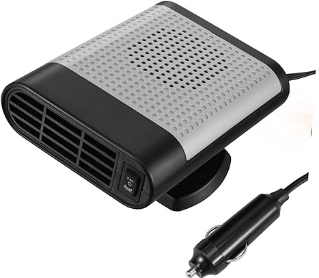 KOMBIUDA Calentador De Coche Portátil Soplador De Aire Caliente Desempañador Para Parabrisas Para Invierno y Uso Coche