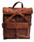 Jaald 58 Cm Leder Rucksack Schulrucksack Kurierrucksack Fahrradrucksack echtLeder Wasserdicht für Reise Outdoor Wandern Schule Geschenk Laptop Damen Herren Vintage Leather backpack OutdoorRucksack