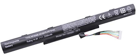 vhbw batteria compatibile con Acer Aspire E5-575-33D8, E5-575-36BC, E5-573G, E5-553-T5K4, E5-575-31Q7 notebook (2200mAh, 14,8V, Li-Ion)