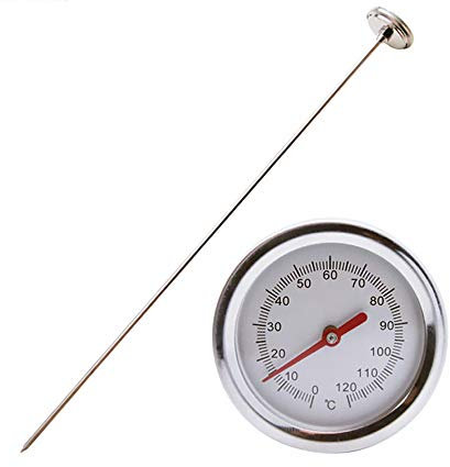 Termómetro de Suelo para abono, Detector de sonda de medición de Acero de Calidad alimentaria 20 Pulgadas para detectar la Temperatura de la Tierra y Ayudar a Cultivar plántulas