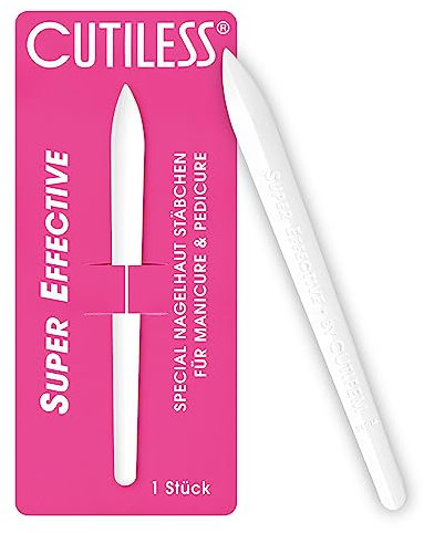 CUTILESS SUPER EFFECTIVE Special Nagelhautstäbchen - Nagelhautschieber zur sanften Nagelhautentfernung in Ergänzung mit Cuticle Remover für Maniküre & Pediküre