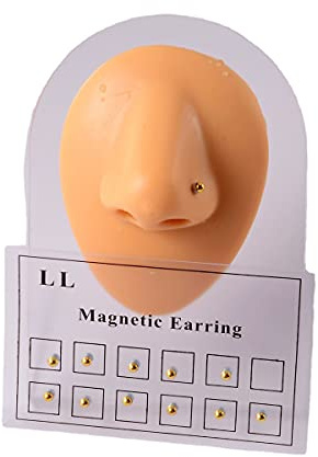 Stainless Steel Crystal Fake Ear Stud Earrings Nose Lip Ring Clip on Cubic Zirconia Tragus for Women Men Multicolor Non Piercing Jewelry Set-12pcs Gold Studs