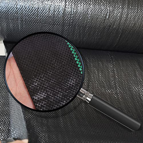 BOTOWI 142g/㎡ Tappetino da Giardinaggio Anti-Erba, Copertura del Suolo Barriera Erbacce del Tessuto del Paesaggio, Stuoia del Giardino, Controllo Superiore Erbacce,Nero,6x100ft/1.8x30m