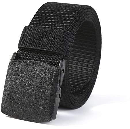 Arbeitsgürtel Herren,Taktischer Gürtel,Verstellbarer Nylon Outdoor Stoff Gürtel,130CM Motion Gewebegürtel,für Draussen Sportarten Camping,Arbeit und Reisen(Schwarz)