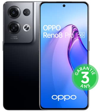 OPPO Reno 8 Pro - Smartphone 5G - 8GB RAM + 256GB - Triple sensor de fotos 64MP, frontal 32MP - Pantalla AMOLED 120Hz 6.7 - Batería 4500mAh