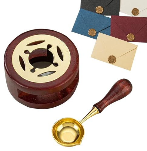 Scalda Ceralacca, Cucchiaio di Fusione, Scalda Sigilli di Cera, Forno di Fusione Cera Sigilli,Riscaldatore Ceralacca, Per Sigillare Buste, Inviti di Nozze, Confezioni Regalo, Confezioni di Vino