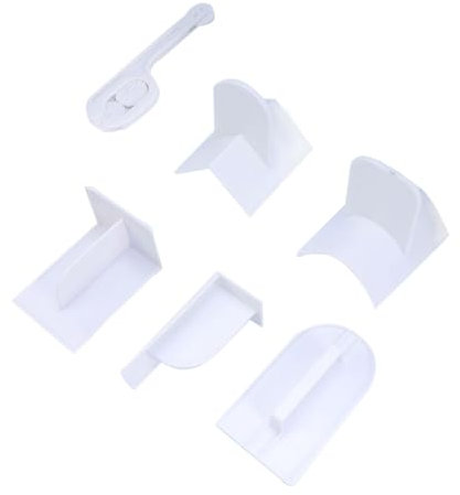 Cabilock 6piezas Raspador Decoración Tartas Peine Aplanador Pasteles Paleta Fondant Alisadores Decoración Espátulas Hornear Kit Herramientas