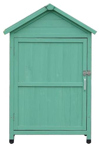 Armadietto da giardino impermeabile per esterni, scatola da balcone in legno a prova di sole per attrezzi e attrezzature, soluzione di conservazione durevole e verde