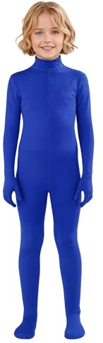 ATHX Kids High Stretch Halloween Cosplay Party Bodysuit Costume Child Spandex Back Zipper Headless Zentai Skin Suit Unitard