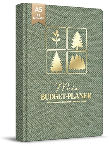 12 Monate Budget Planner Deutsch - Undatierter Haushaltsbuch 2026 mit 60 Wochen Einnahmen-Ausgaben Tracker, Achtsamkeit, Reflexion - Finanzplaner - Budgetplaner zur Kontrolle Geldes - Ausgabenbuch