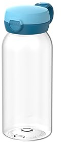 Mepal - Dricksflaska med Flipplock Campus - Locket Öppnas med en Knapptryckning - För Kolsyrade Drycker - Vattenflask - Läckagesäker och Diskmaskinssäker - 600 ml - Cool blue