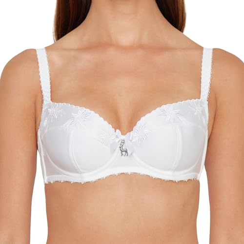 Susa Women's 7614 Dirndl Bra, White (White 003), 36A