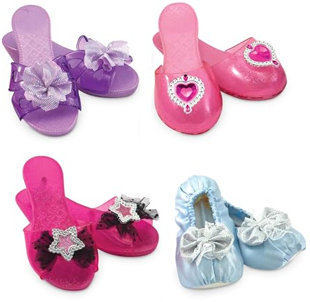 Melissa & Doug Role Play Collection - Step in Style! Dress-Up Shoes Set (4 Pairs), Multicolored, 11 x 12 x 4.5 Packaged