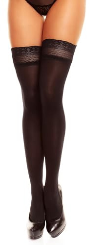 GLAMORY Damen Halterlose Stütz-Strümpfe Vital 70 DEN, Schwarz (Schwarz), XXXX-Large (Herstellergröße: 4XL-(60-62))