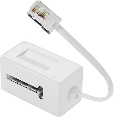 adaptateur - prise téléphone en t femelle vers rj45 mâle - 10 cm - erard 3789