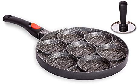 Foodesign, Convivio piastra per hamburger con manico removibile e pressino in acciaio inox