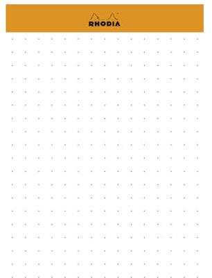 RHODIA 194048C - Bloc de notas N°13 Naranja - A6 11,5 x 16 cm - Dot (Dotted) - 240 Hojas 80g/m - Práctico y Compacto - Colección Rhodiatime