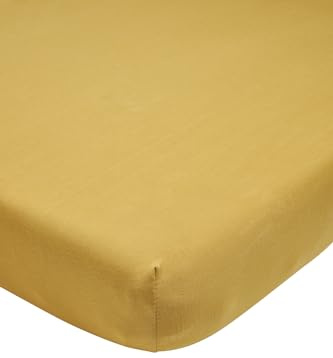 Meyco Home Spannbettlaken - 180x200cm - Jersey Spannbetttuch - 100% Baumwolle - Oeko Tex Zertifiziert - Matratzenhöhe bis 30 cm - Rundum-Gummizug, atmungsaktiv - Uni - Honig Gold