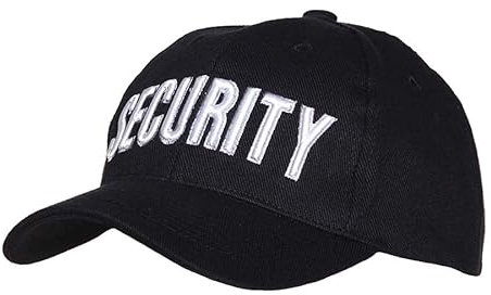 blntackle76 Security Cap, schwarz mit Security Stick, Schwarz Sicherheit Baseballmütze Cap, Mütze, Sicherheit, Kommando-Mütze (Cap Baumwolle, schwarz)