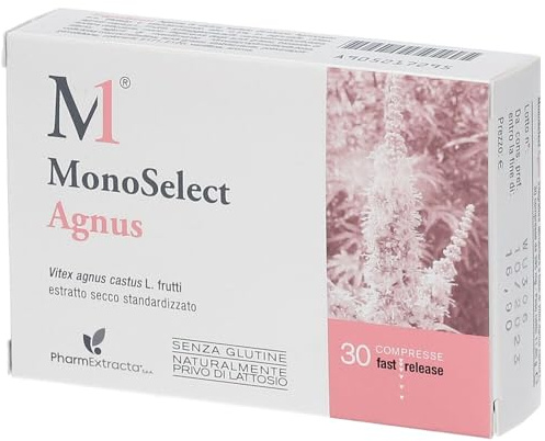 MONOSELECT AGNUS 30 compresse - Integratore alimentare in compresse a rilascio FAST contenente estratto di Agnocasto. Utile per il contrasto dei disturbi del ciclo mestruale.