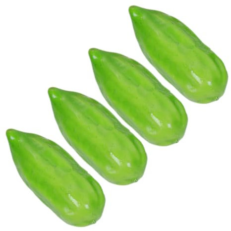 HOMOCONO 4pièces Décoration Faux Bitter Gourd Modèles Mousse De Légumes Simulés Accessoires Artificiels pour Maison Et Cinéma