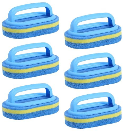 6 Pcs Cleaning Sponges, Bathroom Cleaning Sponge, Super Absorbent Scrub Sponges for Kitchen, Dishes, Countertops, Non-Scratch Multi-Surface Cleaning Tools with Durable Scouring Pad