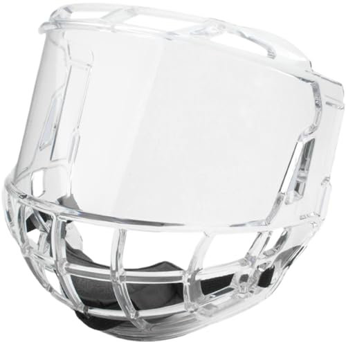 Xoeryoy Hockeyhelm, klare Anti-Fog-Hockey-Maske, Anti-Kratzer-Hockeyvisor, PC-Hockey Vollschildvisor, Klassische Sportzubehör für Jugendliche und Erwachsene