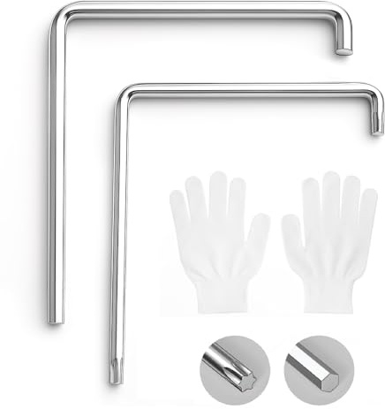 Set di 2 utensili per regolazione porte e finestre, chiave esagonale 4 mm, Torx TX15, Siegenia, Winkhaus