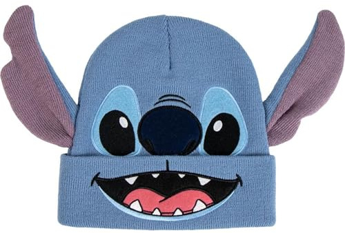 CERDÁ LIFE'S LITTLE MOMENTS unisex - barn Basker Gorro Punto Stitch Suave, Cálido Y Elástico Con Diseño Oficial - Gorro Stitch Invierno, Protección Viento Y Frío