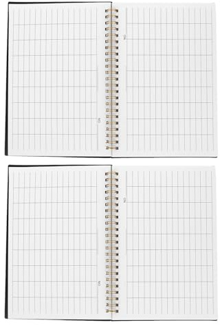 HAPINARY 2pcs Personal Finance Ledger Book with PP Hardcover, Ruled Pages Horizontal Grid, Money Management Journal for Home and Small Business Expense Tracking