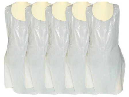 Tiga-Med PE Einmalschürzen Einwegschürzen 100 Stück Schürzen Damengröße 75x125cm 20my einzeln gefaltet