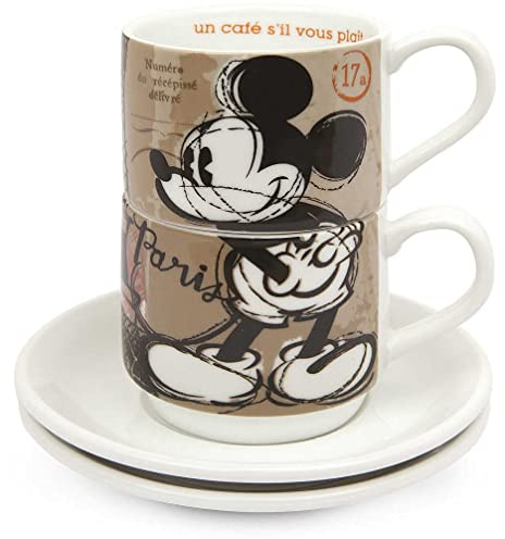 Egan PWM02I/PA Set Tazze Caffe, Modello in The City Parigi, Porcellana, Multicolore, Confezione da 2 pezzi