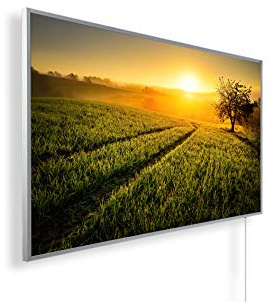 Könighaus 1000W Infrarotheizung mit Bild in HD Qualität - inkl. Thermostat - TÜV SÜD + 5 Jahre Garantie - Doppelter Überhitzungsschutz - Infrarot Wandheizung - Motiv: 55. Sonnenuntergang