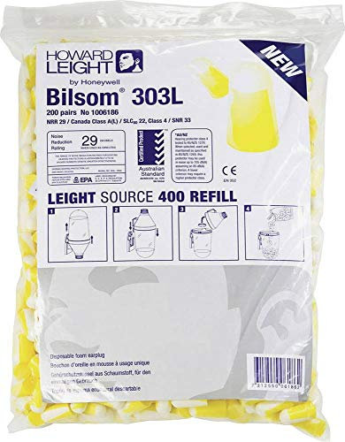 Bilsom 33dB Ohrstöpsel 200 Paar, Schaumstoff, Earplugs, Hörschutz, Gelb