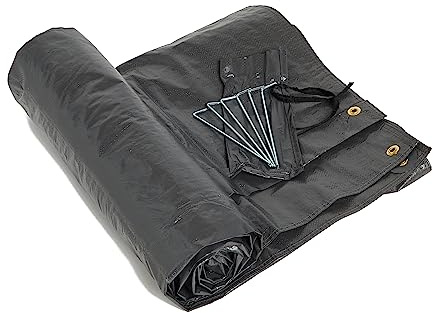 Hi-Gear Hampton 4 Person Tent Footprint, Prolongs the Life of your Tent, Groundsheet Protector, Tent Accessories, Festival Essentials, Camping Accessories, Camping Equipment, Grey, Black, One Size