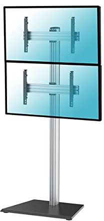 KIMEX - Support TV - pour 2 écrans 40''-65'' - sur Pied - Hauteur 240cm - 031-1201K1