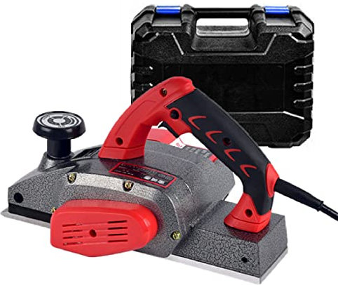 Cepillo Eléctrico, Cepillo Eléctrico con Cable, Cepillo de 82 mm de Ancho y 1mm de Profundidad, Herramienta de Bricolaje Cepillo de Carpintero para Trabajar la Madera, Recortar, Cepillar Madera