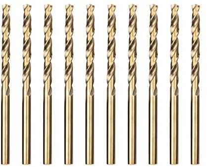 Meccion HSS Cobalt Jobber Drill Bit 10pcs 4.0mm Twist Drill Bit for Drilling Stainless Steel and Metal