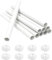 8 PCS Radiator Pipe Covers and Pipe Collars, White 210mm X 15mm Thickened Radiator Sleeves, 15mm Plastic Snap on Radiator Caps, Ideal for Hiding Unsightly Pipes and Enhancing Home Decor.